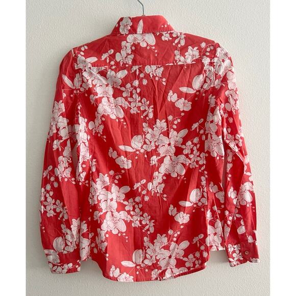Robert Graham Coral Floral Button Down Collared Shirt XS - Picture 2 of 10